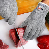 A Pair Anti Cut Proof Gloves Hot Sale Grey Black Anti Cut Level 5 Safety Work Gloves Glass Cutting Safety Protection