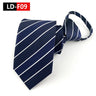 HUISHI Striped Plaid Print Neck Ties For Men Wedding Party Lazy Zipper Tie Fashion Business Necktie Male Suit Accessori Cravats