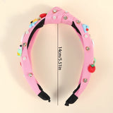 Knotted Wide Headbands Diadem For Back To School Pearls Pencil Hair Bands Kids Head Hoop Girls Children Daily Tiara Accessories