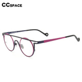 55266 Pure Titanium Glasses Frame Men Round Punk Eyewear 2022 New Male Classic Full Optical Prescription Eyeglasses Frames