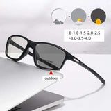 Ultra Light Blue Light Blocking Myopia Glasses Fashion Outdoor Color Changing Sports Near Sight Eyewear Photochromic Eyeglasses