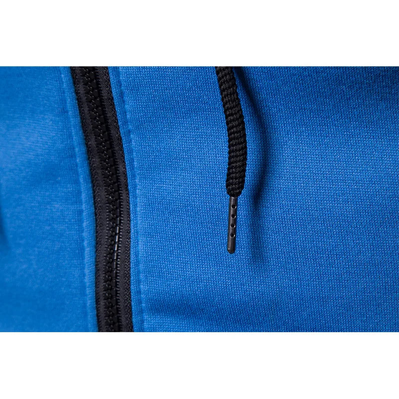 2023 Autumn and Winter New European and American Solid Color Fleece Sweater Pants Men's Casual Zipper Sports Hat Set