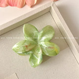 Summer Acrylic Flower Hair Clip for Women Marble Texture Hair Claws Clips Trendy Girl Hairpin Korean Hair Accessories Headwear