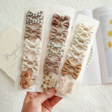 10Pcs/Lot Children's Girl Hairpins Cute Headwear Hair Accessories Bow for Babys Scrunchie Hair Clips Kids Barrettes Headwear