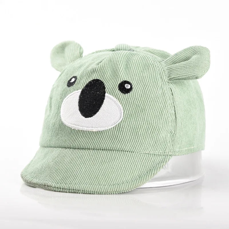 Cartoon Bear Baby Duck Tongue Hat Boy Girl Sunshade Peaked Cap Cotton Children Outdoor Visor Korean Kids Short Brim Baseball Hat