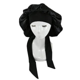 Women Big Size  Satin Cap for Sleeping Hat Night Sleep Cap Hair Care Silk Bonet Stain Hair Cap for Women Curly Springy Hair