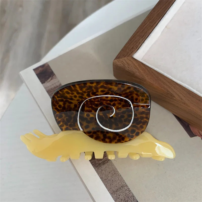 Creative Funny Acetate Sunflower Star Snail Hair Clip Claw For Women Medieval Sun Female Shark Hairpin Hair Accessories Tool