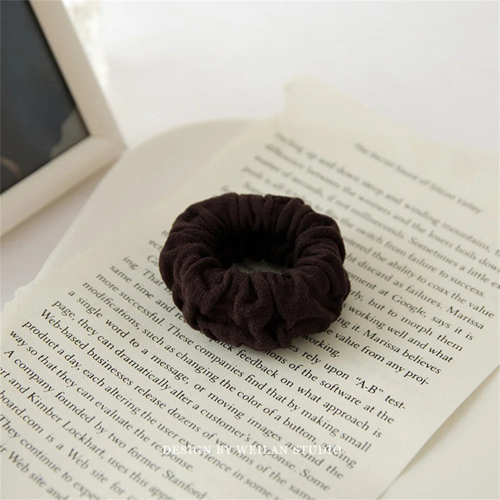 Classic Large Stretch Thick Hair Ties Women Girls Seamless Cloth Elastics Ponytail Holders Knit Hair Scrunchies For Thick Hair