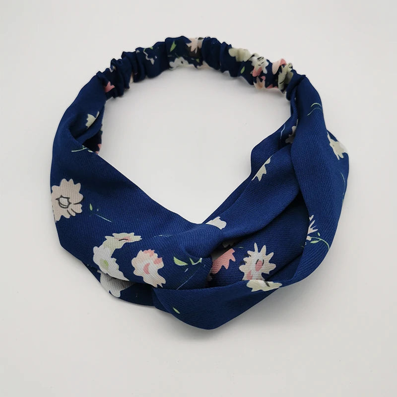 Women Headband New Fashion Hair Bands Bohemian Cross Elastic Hair Band For Ladies Black Purple Female Head band Hair Accessories