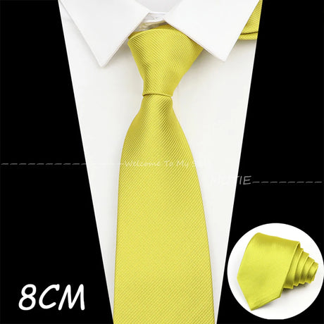 Gracefully Solid Color Polyester Neckties Brown 8 CM Ties For Wedding Party Daily Shirt Suit Cravats Accessories Decoration Gift