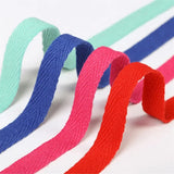 1cm 2cm Multi Color Herringbone Tape Ribbons 100% Cotton Woven Ribbon Sewing Overlock Cloth Strap Belt DIY Accessories 50yards