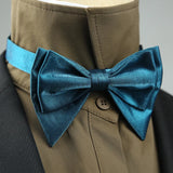 4 Styles Solid Color Black White Wine Bow Ties New Ribbon Gilded Butterfly Double Layered Wedding Party Bowknot Tuxedo Cravat