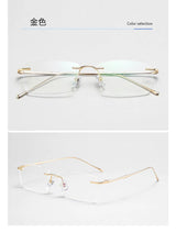 Ultra-light Pure Titanium New Rimless Glasses Frame Anti-blue Light Optical Frames Customize Prescription Eyeglasses for Men