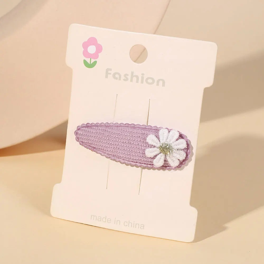 1pcs Ins Daisy Flower Hair Clips Baby Girl Hairpins for Kids Lace White Barette Princess Hooks Infant Accessories Korean