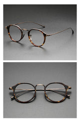 2025 New INS Men's Ultra Light Pure Titanium Glasses Frame Fashion Trend Women's Anti Blue Light Glasses Polygonal Prescription