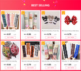 10Pcs/set 2.2'' Printed Embroidery Waterdrop Shape Hair Clips For Cute Girls BB Hairpin Barrettes Headwear Kids Hair Accessories