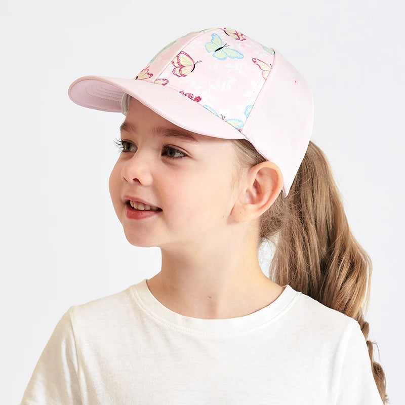 Fashion Candy Color Kids Baseball Cap Sun Protection Boy Girls Hat Adjustable Travel Peaked Caps Hat High Ponytail Kids Boy Hat