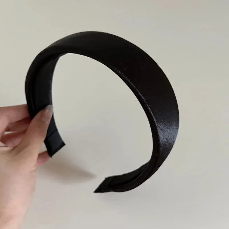 Korean Satin Wide Sponge Hairband Sweet Elegant Fashionable Versatile Professional Salon Hair Division And Fixing Hair Clip