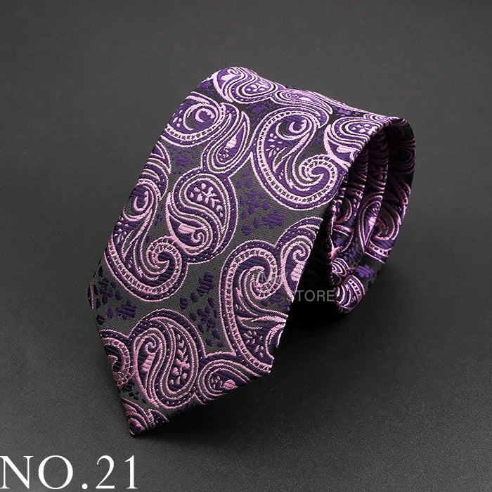 New Design Wedding Men Tie Grey Brown Green Paisley Flower Neckties Men Business Dropshipping Groom Collar Accessories Gift