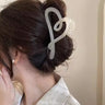 2024 Heart Hair Clips for Women Temperament Design Hair Claw Clip Luxury Korean Trendy Summer Hair Accessories Girls Headwear