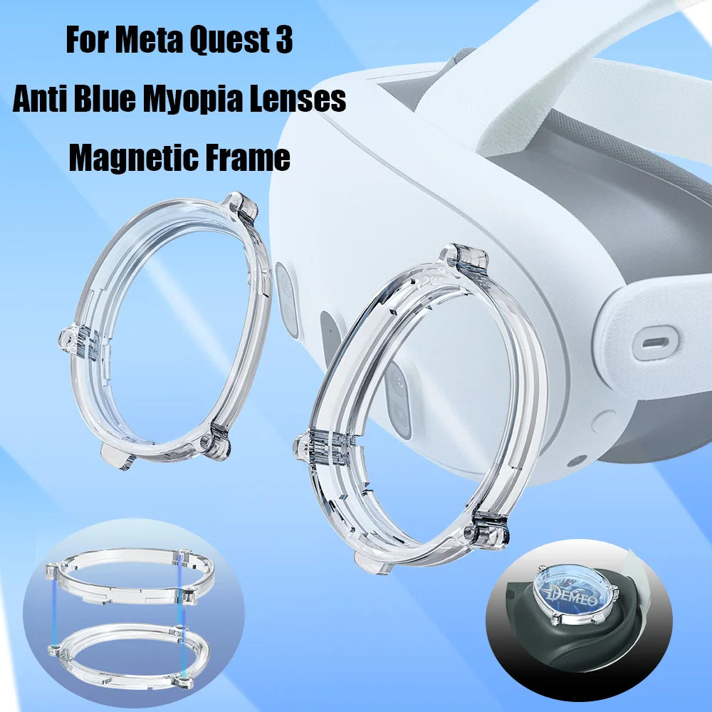 Magnetic Eyeglass For Quest 3 Lens Myopia Anti Blue Lenses Frames Optics Lens VR protection for Meta Quest 3 Accessories