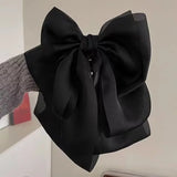 Hot Korean  Big Size Bow Hair Clip Claw Clamp Women  High Ponytail  Barrettes Headwear Girls Women Hair Accessories