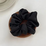 Silk Scrunchie Elastic Hair Bands Solid Color Women Girls  Headwear Fashion Headband Ponytail Holder Hair Accessories