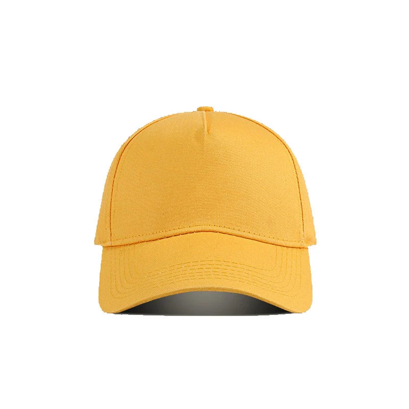 Wholesale 5-Panel Solid Color Embroidery Baseball Cap Custom Logo Snapback Cap Outdoor Curved Roof Dome Sunscreen Sports Cap
