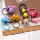Hair Accessories Girls Ties Elastique Cheveux Fille Gomas Elasticas Furry Korean Kinder Kleding Rabbit Ears Scrunchie Headbands