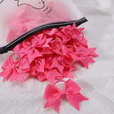 10Pcs/lot Grosgrain Ribbon Pigtail Hair Bows Elastic Hair Ties Hair Bands Holders Girls Baby Hair Accessories for Baby Infants