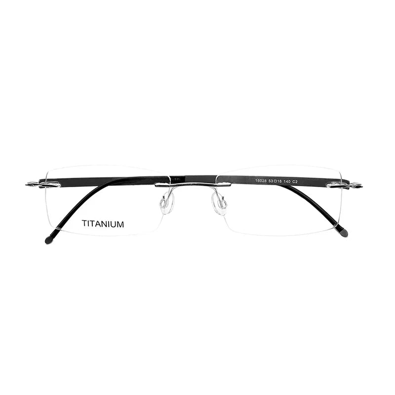 Ultra Light Pure Titanium Glasses Frame Men Brand Designer Prescription Women Fashion Rimless Square Optical Eyewears Ins