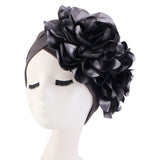 New Woman Muslim Hijab Caps With Big Flower Turban Bonnet Islamic Wrap Head Inner Cap for Hijabs Trendy Headdress