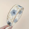 3Pcs Bohemian Embroidered Floral Headbands Wide Band Hair Accessories Vibrant Multicolor Flowers High-Quality Fabric for Women