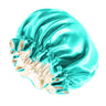 New Solid Elastic Double Layer Satin Bonnet Nightcap Women Night Sleep Hair Protection Hat Reversible Sleeping Hat Hair Care New