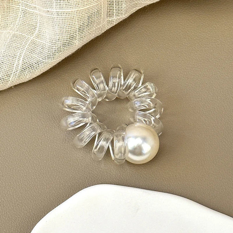 New Women Elegance Pearls Hair Rope Elastic Hair Bands Ponytail Holders Hair Ties For Women Girls Fashion Hair Accessories