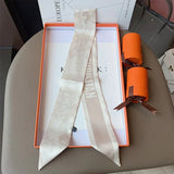 Women's Daily Wear Headbands Bags Handles Silk Scarves Simulated Silk Streamers French Versatile Headbands Scarves Gifts