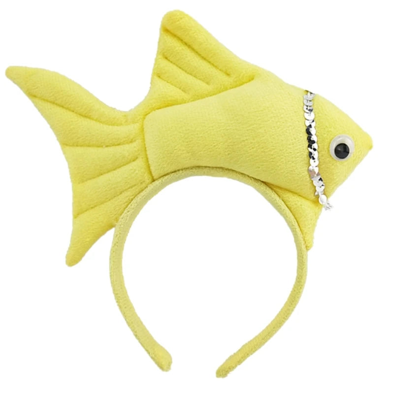 Cartoon Animal Headband Halloween Festival Performance Props Headband Little Penguin Lion Monkey Fish Headbands Hair Accessories