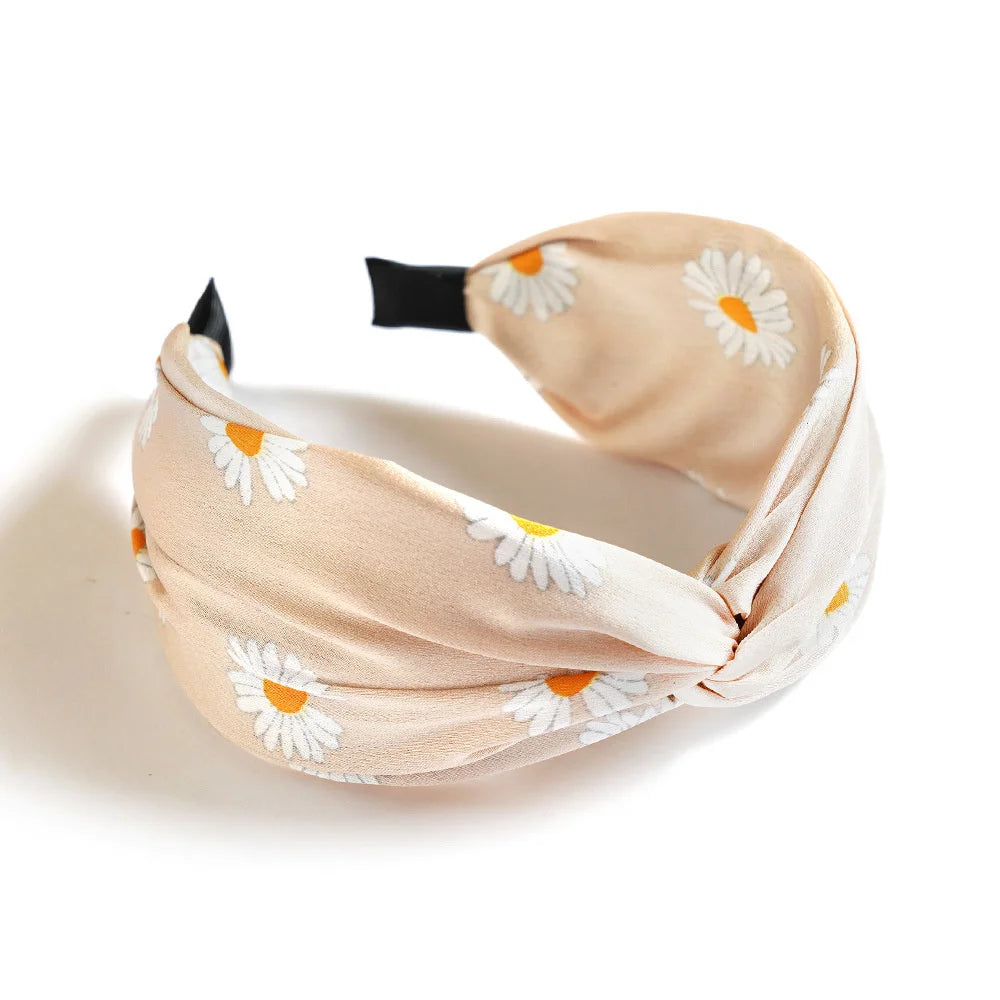 Women Hairbands Wide Female boho ties headband accessories Bow Hair Hoops Headwear Floral Hair Accessories Girl Head Band Lady