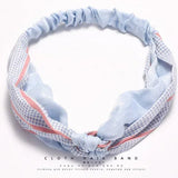 Cross elastic headband chiffon silk headband ladies headband hair accessory sports face wash