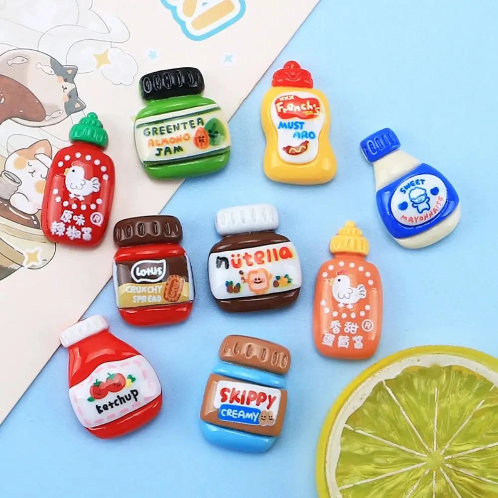 8Pcs/set Cute Mini Sauce Bottle DIY Crafts Fashion Jewellery Hairpin Accessories Making Manicure Hairwear Ornament Accessories