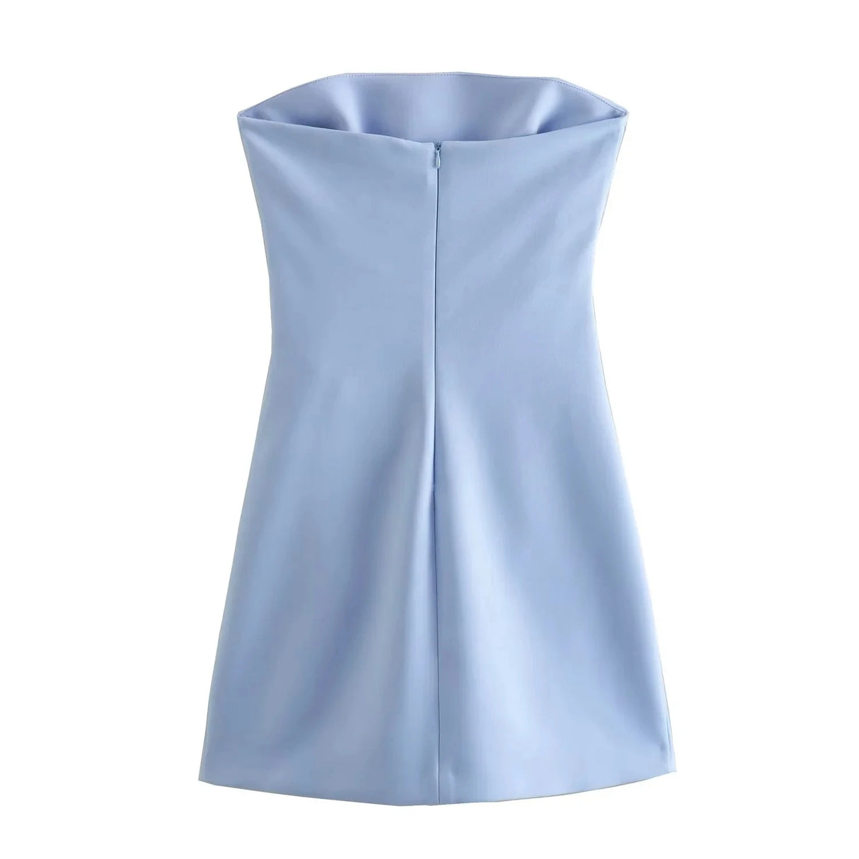 Robe TRAF pour femme, épaules dénudées, corset, courte, froncée, dos nu, bleu, noir, blanc, robe moulante sexy pour femme, robes de soirée
