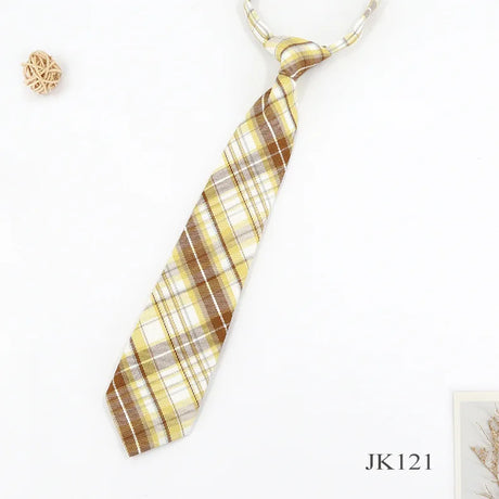 Lazy JK Ties Women Plaid Neck Tie Girls Japanese Style for Jk Uniform Cute Necktie Plaid Uniform School Accessories