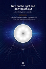 LED Smart Human Body Sensor Night Lamp Emergency Automatic Lighting USB Charging Wireless Magentic Suction Use Night Light