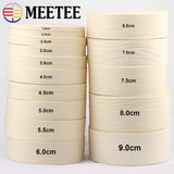 1Pc(90M) 10/15/20/25/30/35mm Cotton Webbings Tapes Bag Belt Lable Ribbons Bands DIY Sewing Clothes Tag Tape Bias Binding Crafts