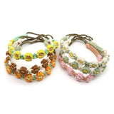 Style Elastic Hair Band Braided Rope Headwrap Turban Women Hair Scarf Macrame Hair Band Bohemian Headband Crochet Bandana