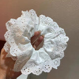 Oversized Lace Hair Scrunchie Elastic Ponytail Holder Elastic Hair Accessories