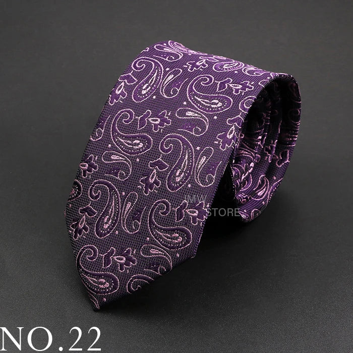 New Design Wedding Men Tie Grey Brown Green Paisley Flower Neckties Men Business Dropshipping Groom Collar Accessories Gift