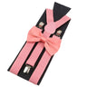 Elastic Leather Suspenders Bowtie Set Braces Men Women Sage Green Adjustable Braces Straps For Wedding Y-Back Shirt Accessories