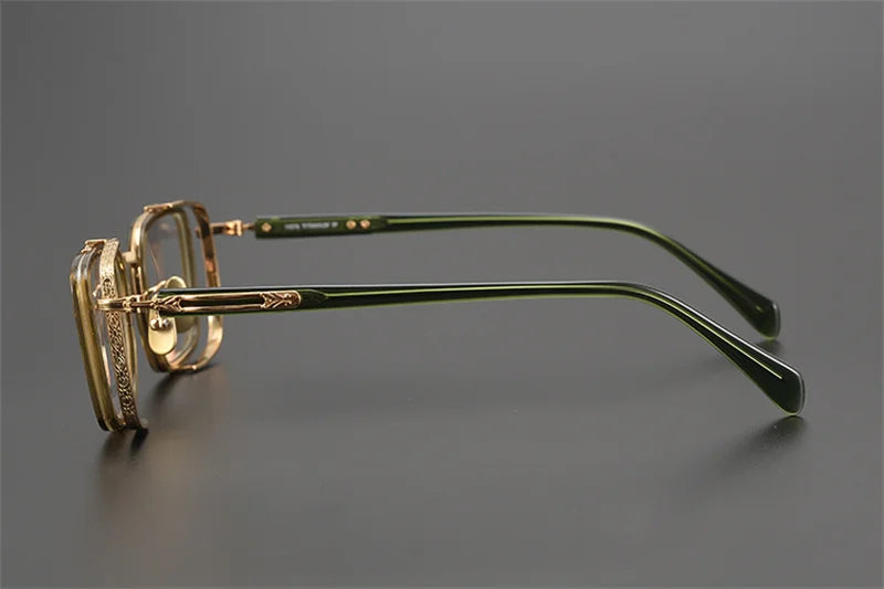 Exquisite Titanium Handmade Glasses Frame Mens Women Retro Square Spectacle Frames Eyeglasses Japanese Design Oval Round Eyewear