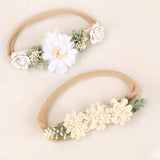 Baby Headband Flowers For Girls Cute Elastic Floral Hair Bands Newborn Toddler Headwear Nylon Headbands Kids Hair Accessories